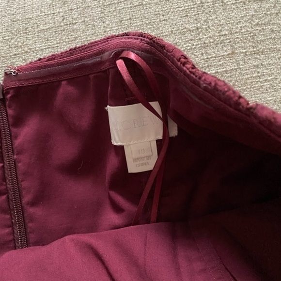 J crew size 10 lace maroon dress - Picture 3 of 4